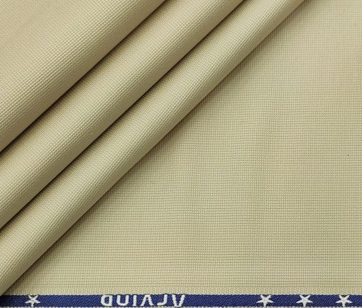 Arvind Men's Cotton Structured 1.30 Meter Unstitched Trouser Fabric (Tan Beige)