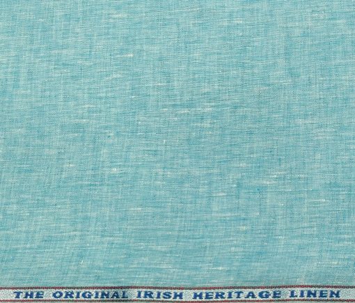 Burgoyne Men's Linen Solids Unstitched Shirting Fabric (Arctic Blue)