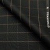 J.Hampstead Men's Polyester Viscose Checks Unstitched Suiting Fabric (Black)