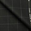 J.Hampstead Men's Polyester Viscose Checks Unstitched Suiting Fabric (Black)