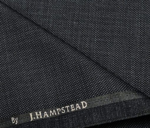 J.Hampstead Men's Polyester Viscose Structured Unstitched Suiting Fabric (Dark Blueish Grey)