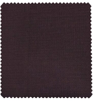 J.Hampstead Men's Polyester Viscose Structured Unstitched Suiting Fabric (Shiny Dark Wine )