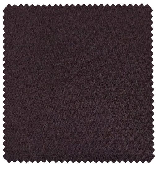 J.Hampstead Men's Polyester Viscose Structured Unstitched Suiting Fabric (Shiny Dark Wine )