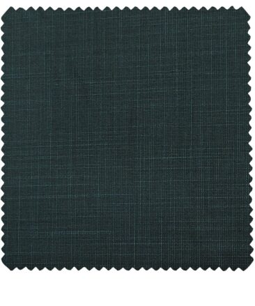 J.Hampstead Men's Polyester Viscose Self Design Unstitched Suiting Fabric (Dark Sea Green)