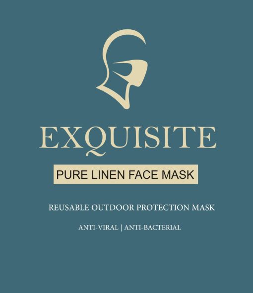 Exquisite Pure Linen 2 Layer Reusable Protective Face Mask (Assorted Colors) - Image 8