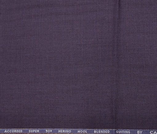 Cadini Italy Men's Wool Structured  Super 90's Unstitched Trouser or Modi Jacket Fabric (Dark Purple