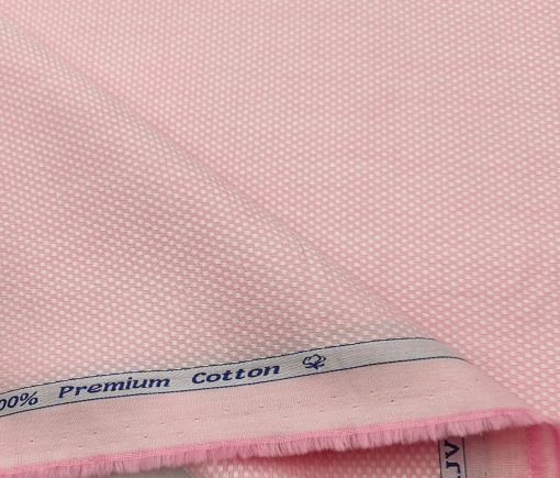 Arvind Men's Cotton Structured  Unstitched Shirting Fabric (Pink)