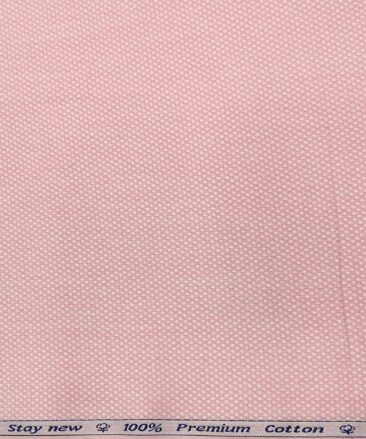 Arvind Men's Cotton Structured  Unstitched Shirting Fabric (Pink)