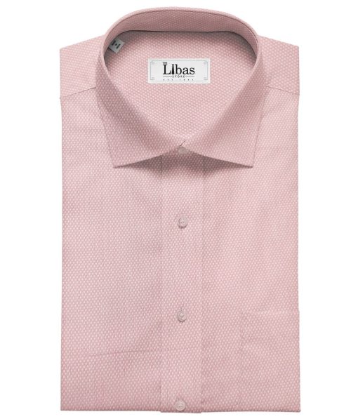 Arvind Men's Cotton Structured  Unstitched Shirting Fabric (Pink)