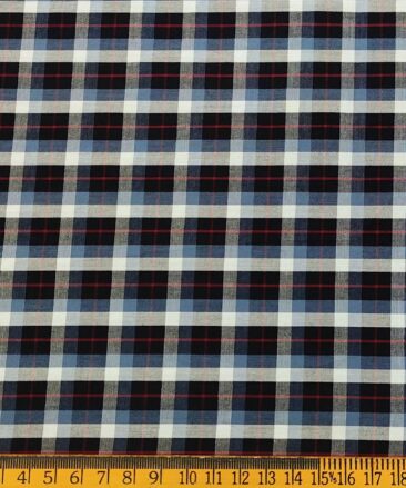 Exquisite Men's Cotton Checks  Unstitched Shirting Fabric (Multicolor)