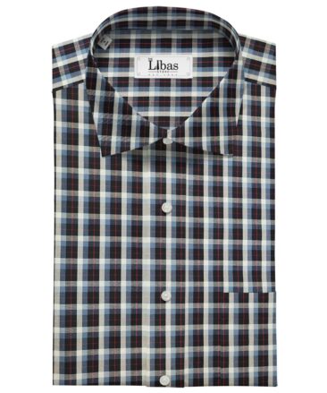 Exquisite Men's Cotton Checks  Unstitched Shirting Fabric (Multicolor)