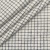 F.M. Hammerle Men's Cotton Checks  Unstitched Shirting Fabric (White)