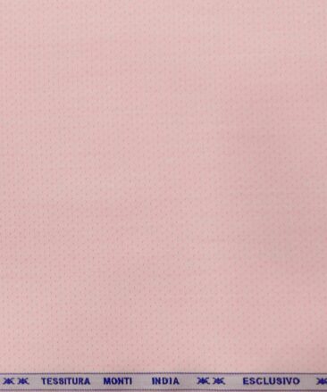 Tessitura Monti Men's Giza Cotton Structured  Unstitched Shirting Fabric (Blush Pink)