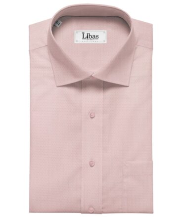 Tessitura Monti Men's Giza Cotton Structured  Unstitched Shirting Fabric (Blush Pink)