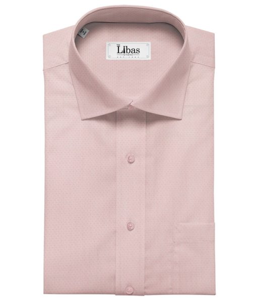 Tessitura Monti Men's Giza Cotton Structured  Unstitched Shirting Fabric (Blush Pink)