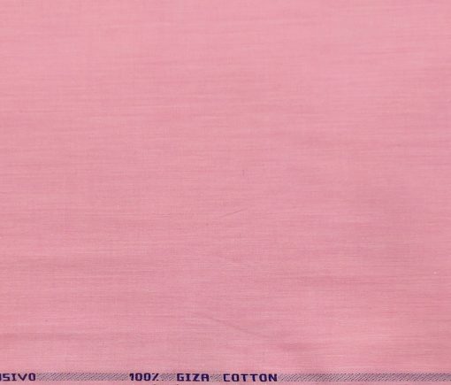 Tessitura Monti Men's Giza Cotton Solids  Unstitched Shirting Fabric (Rose Pink)