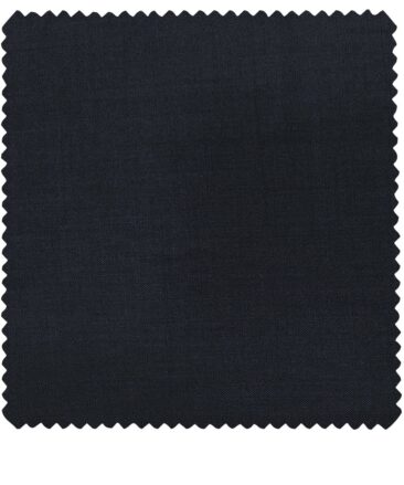 Cadini Men's Wool Solids Super 130's Unstitched Suiting Fabric (Dark Blue)