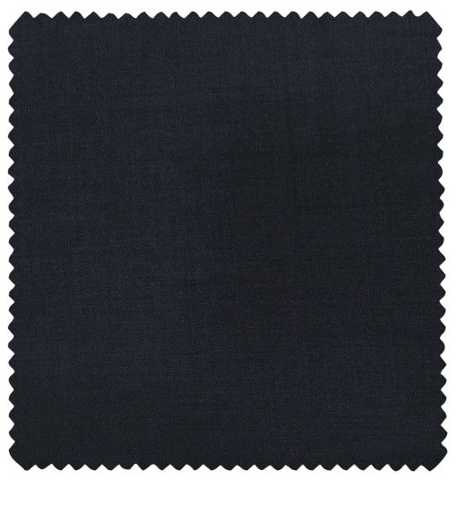 Cadini Men's Wool Solids Super 130's Unstitched Suiting Fabric (Dark Blue)