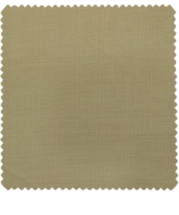 Cadini Men's Wool Structured Super 90's Unstitched Suiting Fabric (Beige)