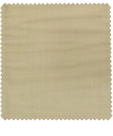 Cadini Men's Wool Structured Super 90's Unstitched Suiting Fabric (Buttermilk Beige)