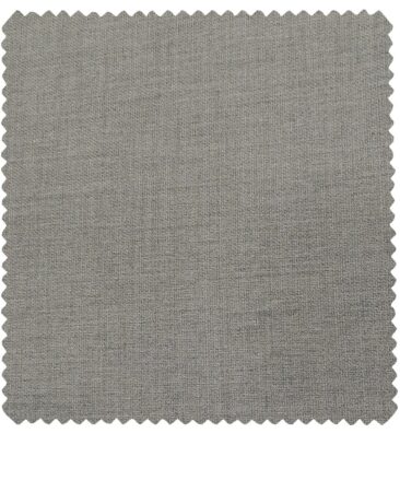 Cadini Men's Wool Structured Super 100's Unstitched Suiting Fabric (Light Grey)