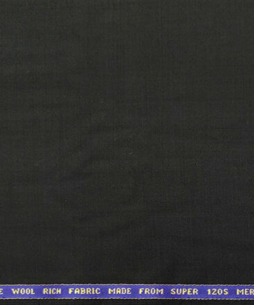 Raymond Men's Wool Solids Super 120's Unstitched Suiting Fabric (Black)