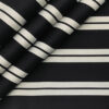 Mafatlal Men's Giza Cotton Striped 2 Meter Unstitched Shirting Fabric (Black & Grey)