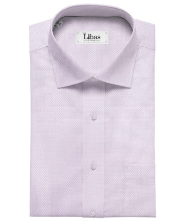 Tessitura Monti Men's Giza Cotton Structured 2 Meter Unstitched Shirting Fabric (Light Purple)