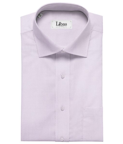 Tessitura Monti Men's Giza Cotton Structured 2 Meter Unstitched Shirting Fabric (Light Purple)