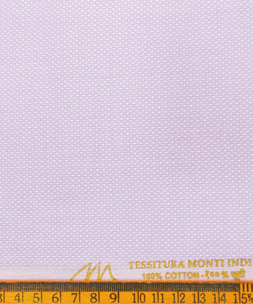 Tessitura Monti Men's Giza Cotton Structured 2 Meter Unstitched Shirting Fabric (Light Purple)