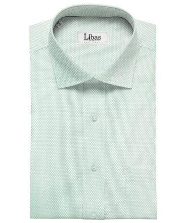 Tessitura Monti Men's Giza Cotton Structured 2 Meter Unstitched Shirting Fabric (Mint Green)