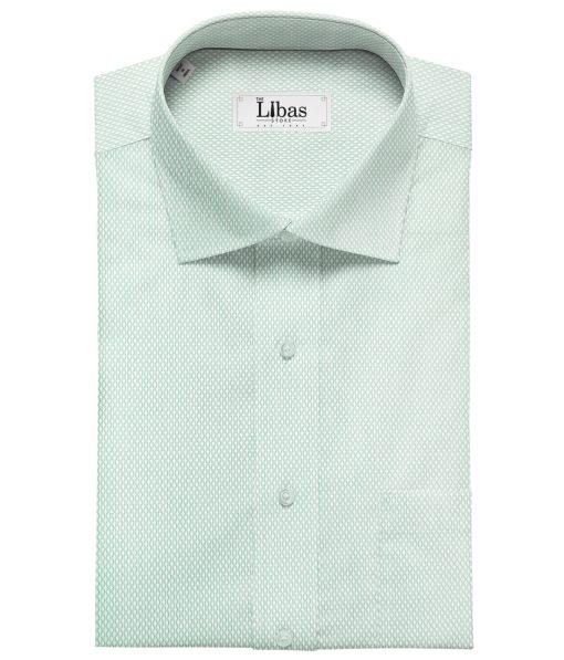 Tessitura Monti Men's Giza Cotton Structured 2 Meter Unstitched Shirting Fabric (Mint Green)