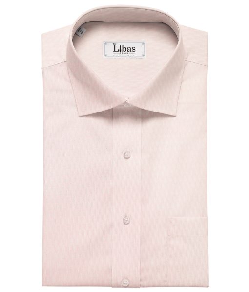 Tessitura Monti Men's Giza Cotton Structured 2 Meter Unstitched Shirting Fabric (Pink)