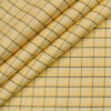 Arvind Men's Cotton Checks Unstitched Shirting Fabric (Honey Yellow)