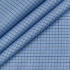 Arvind Men's Cotton Checks Unstitched Shirting Fabric (Light Blue)