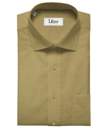 Cadini Men's Cotton Linen Solids 2.25 Meter Unstitched Shirting Fabric (Fawn Beige )