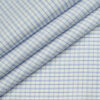 Soktas Men's Giza Cotton Checks Unstitched Shirting Fabric (White)