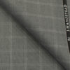 J.Hampstead Men's Polyester Viscose Checks 3.75 Meter Unstitched Suiting Fabric (Light Grey)