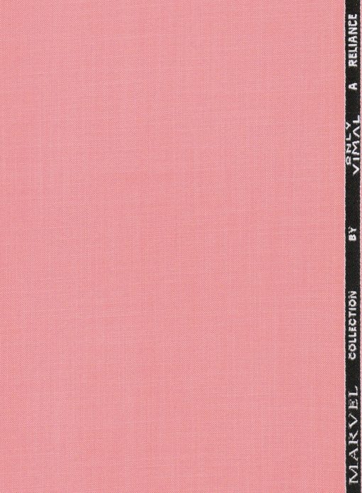 Vimal Men's Terry Rayon Self Design 3.75 Meter Unstitched Suiting Fabric (Peach Bud)