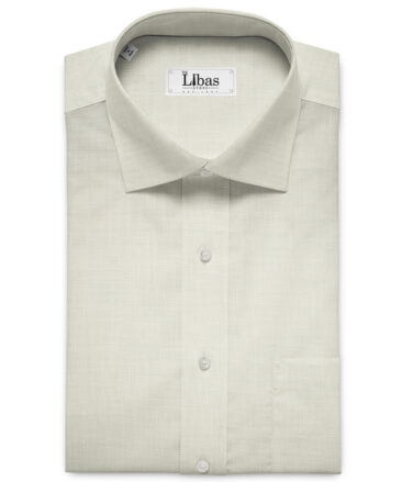 Arvind Men's Irish Linen 60 LEA Dobby 2.25 Meter Unstitched Shirting Fabric (Milky White)