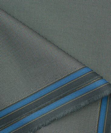 Absoluto Men's Terry Rayon Structured 3.75 Meter Unstitched Suiting Fabric (Silver Grey)