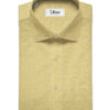 Burgoyne Men's Irish Linen 60 LEA Printed 2.25 Meter Unstitched Shirting Fabric (Yellow & White)