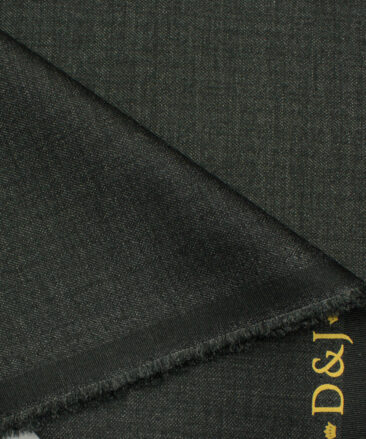 Don & Julio Men's Terry Rayon Self Design 3.75 Meter Unstitched Suiting Fabric (Dark Worsted Grey)