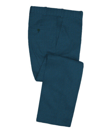 Don & Julio Men's Terry Rayon Houndstooth 3.75 Meter Unstitched Suiting Fabric (Aegean Blue)