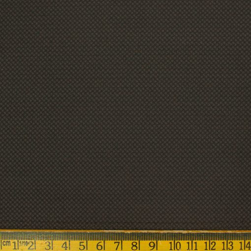 Don & Julio Men's Terry Rayon Structured 3.75 Meter Unstitched Suiting Fabric (Brown)