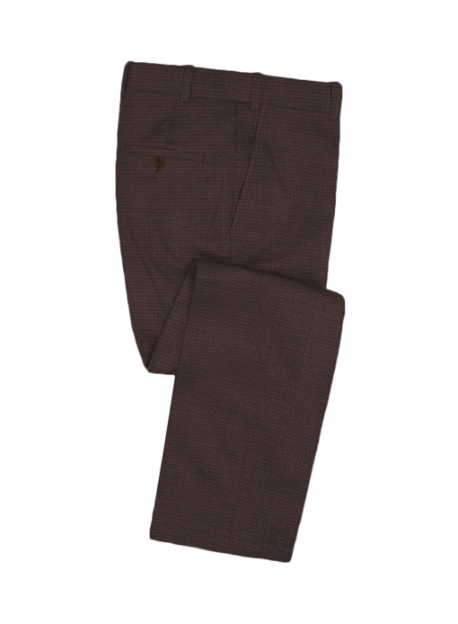 Don & Julio Men's Terry Rayon Structured 3.75 Meter Unstitched Suiting Fabric (Dark Wine)