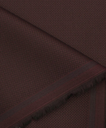 Don & Julio Men's Terry Rayon Structured 3.75 Meter Unstitched Suiting Fabric (Wine)