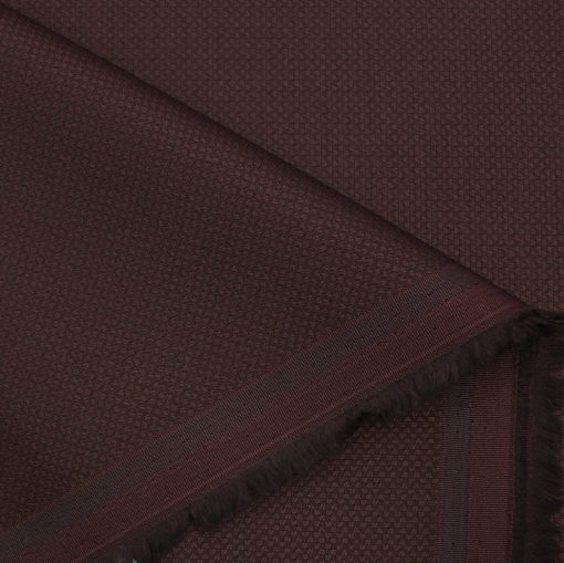 Don & Julio Men's Terry Rayon Structured 3.75 Meter Unstitched Suiting Fabric (Wine)