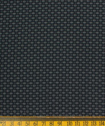 Fashion Flair Men's Terry Rayon Structured 3.75 Meter Unstitched Suiting Fabric (Dark Blue)