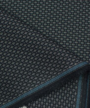 Fashion Flair Men's Terry Rayon Structured 3.75 Meter Unstitched Suiting Fabric (Dark Blue)